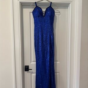 Blue Sparkly Prom Dress